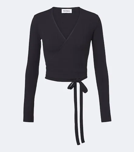 Norba Ribbed-knit wrap top - Norba - Modalova