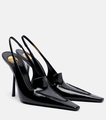 Voltaire glazed leather slingback pumps - Saint Laurent - Modalova