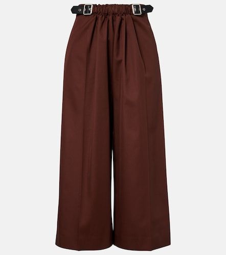 Pantaloni culottes in cotone e seta a vita alta - Loewe - Modalova