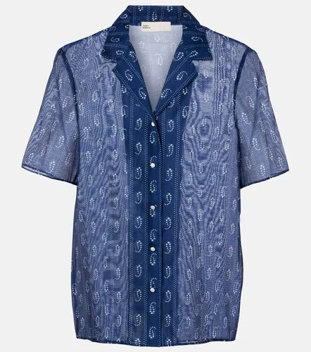 Camisa de algodón y seda estampada - Tory Burch - Modalova