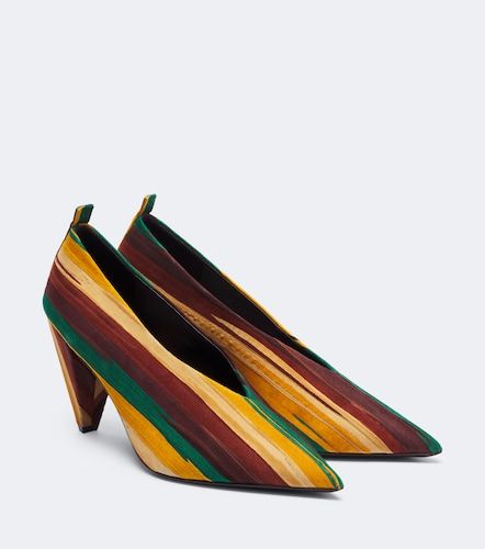 Origami Cubic striped leather pumps - Loewe - Modalova