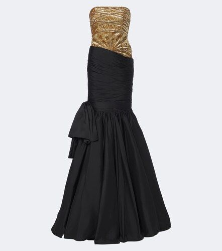 Là Fuori Vestido bustier Gilded Geo drapeado - La Fuori - Modalova
