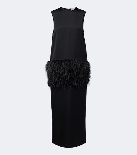 Maxikleid Sonia mit Federn - Loulou de Saison - Modalova