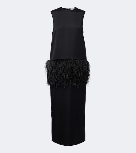 Maxikleid Sonia mit Federn - Loulou de Saison - Modalova