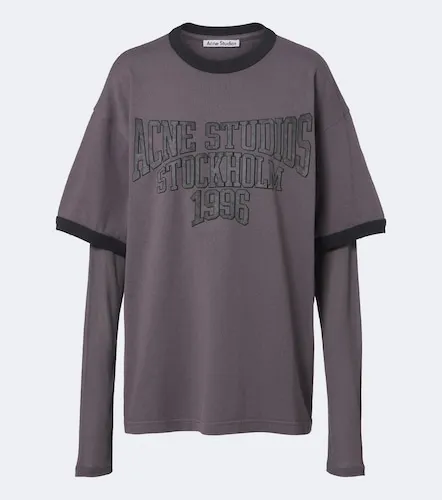 Camiseta de jersey de algodón estampada - Acne Studios - Modalova