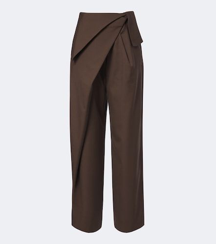 Pantalones anchos de lana drapeados - Loewe - Modalova