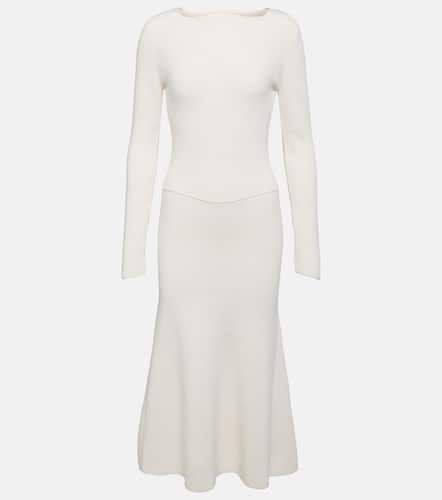 Vestido midi en mezcla de lana - Victoria Beckham - Modalova