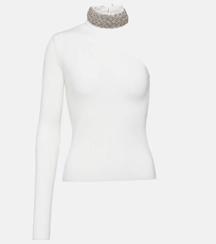 Crystal-embellished wool-blend top - Giuseppe di Morabito - Modalova