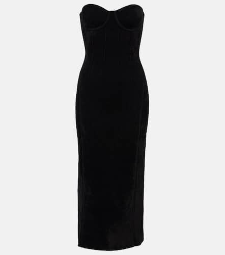 Titania strapless velvet midi dress - Galvan - Modalova