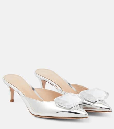 Jaipur 55 embellished metallic leather mules - Gianvito Rossi - Modalova