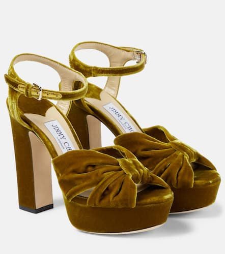 Heloise 120 velvet platform sandals - Jimmy Choo - Modalova