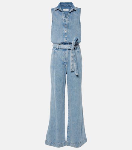 Pleated denim jumpsuit - 7 For All Mankind - Modalova