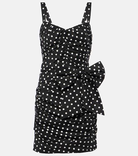 Polka-dot cotton-blend minidress - Dolce&Gabbana - Modalova