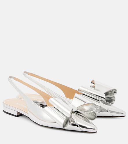 Le Cadeau bow-detail leather slingback flats - Mach & Mach - Modalova