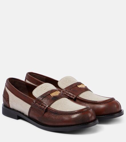 Loafers aus Canvas und Leder - Miu Miu - Modalova