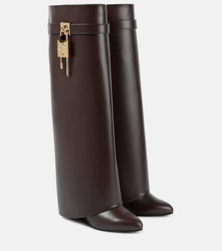 Shark Lock leather knee-high boots - Givenchy - Modalova