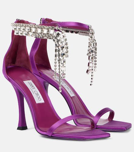 Sandali Vanity 100 in raso con cristalli - Jimmy Choo - Modalova