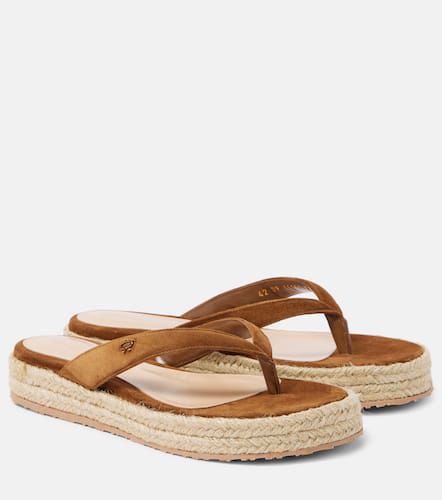 Suede espadrille thong sandals - Gianvito Rossi - Modalova