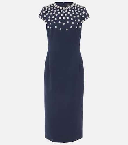 Embellished wool-blend midi dress - Oscar de la Renta - Modalova