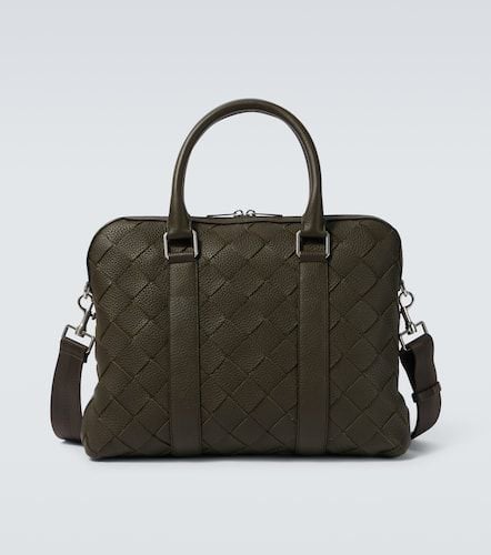 Slim Intrecciato leather briefcase - Bottega Veneta - Modalova