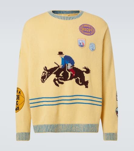 Jockey patch-appliquÃ© alpaca and wool sweater - Bode - Modalova