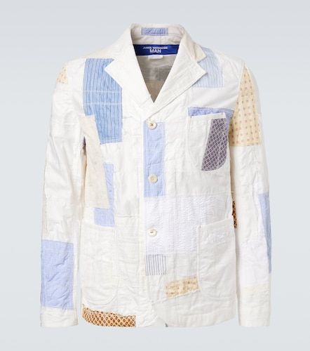 Blazer in misto cotone e lino patchwork - Junya Watanabe - Modalova