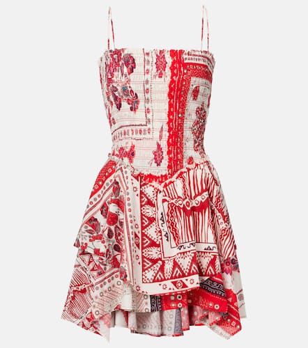 Anka shirred printed cotton minidress - Marant Etoile - Modalova