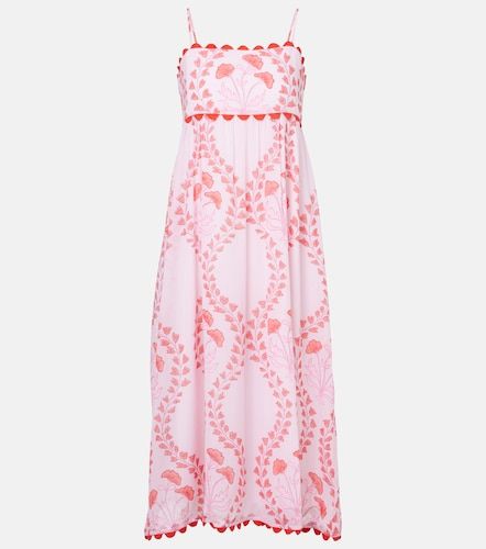 Vestido midi de algodón estampado - Juliet Dunn - Modalova