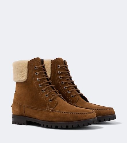 Stivaletti Sycamor in suede con shearling - Manolo Blahnik - Modalova