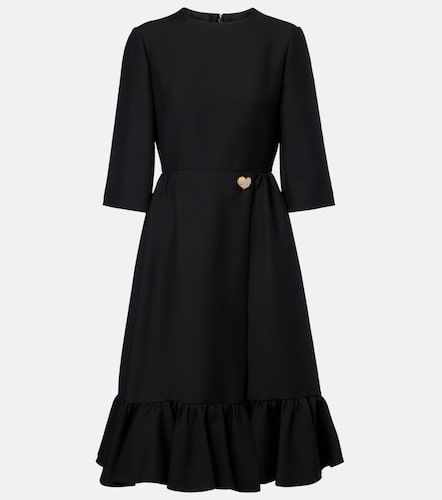 Abito midi in Crepe Couture con volant - Valentino Garavani - Modalova
