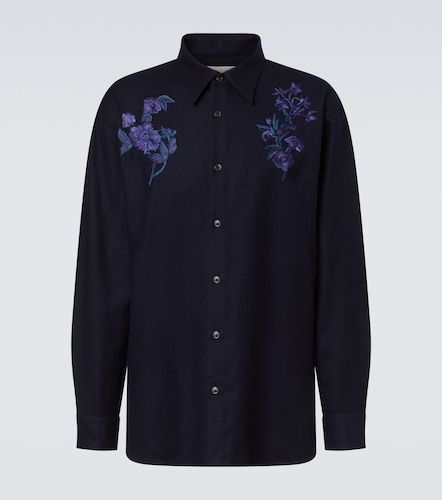 Embroidered wool shirt - Dries Van Noten - Modalova
