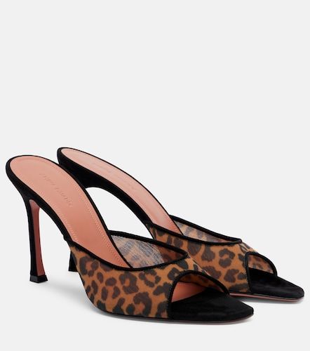 Mules Alexa 95 de malla estampados - Amina Muaddi - Modalova
