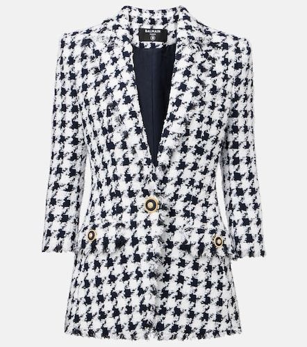 Blazer en tweed de pata de gallo - Balmain - Modalova
