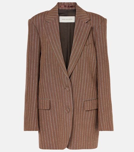 Striped linen-blend blazer - Dries Van Noten - Modalova