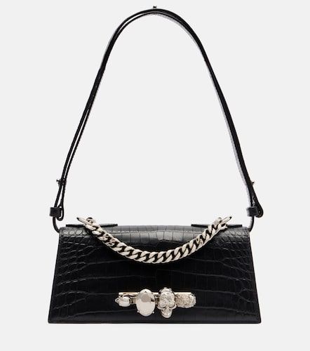 Jewelled Mini leather shoulder bag - McQueen - Modalova
