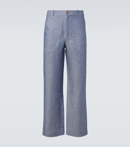 Jeans a gamba larga in lino con corniola - God's True Cashmere - Modalova