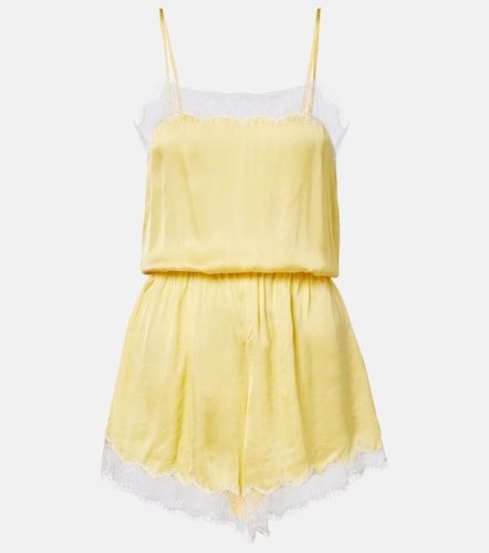 Playsuit Silvia aus Satin mit Spitze - Poupette St Barth - Modalova