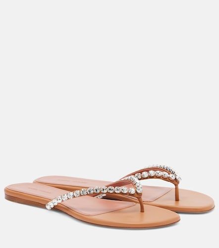 Gigi embellished leather thong sandals - Amina Muaddi - Modalova