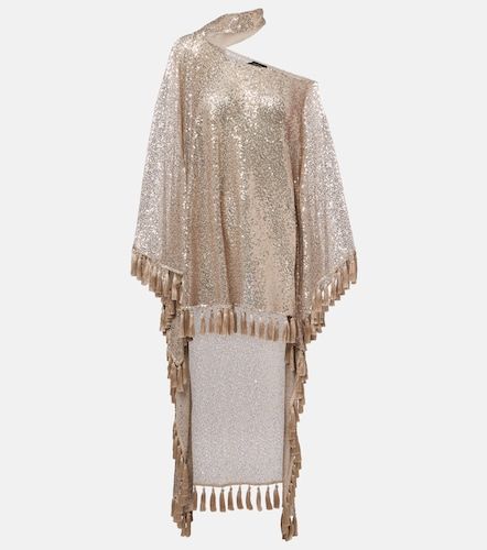 Trebbia asymmetric sequined mesh kaftan - Taller Marmo - Modalova