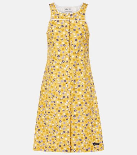 Midikleid aus Baumwollpopeline - Miu Miu - Modalova
