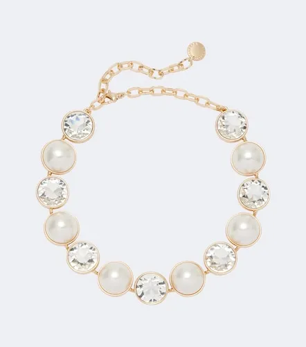 Collana con cristalli e perle bijoux - Carolina Herrera - Modalova