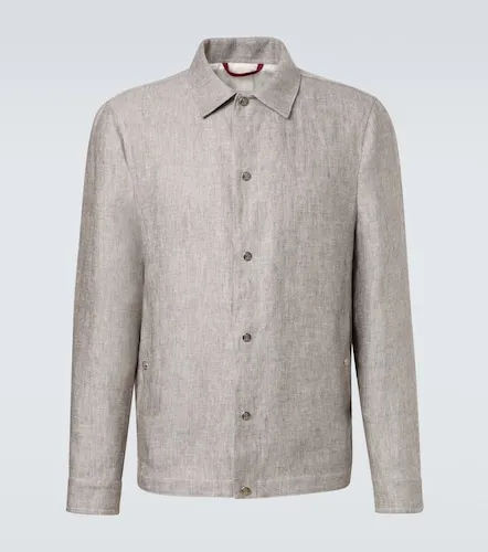 Giacca camicia in canapa e lino - Brunello Cucinelli - Modalova