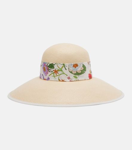 Cappello da sole Flora con seta - Gucci - Modalova