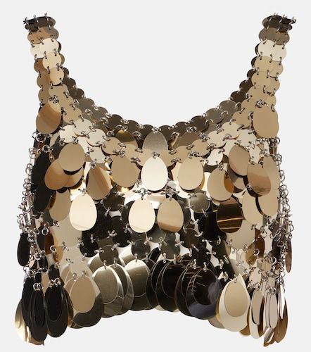 Rabanne Top cropped con paillettes - Rabanne - Modalova