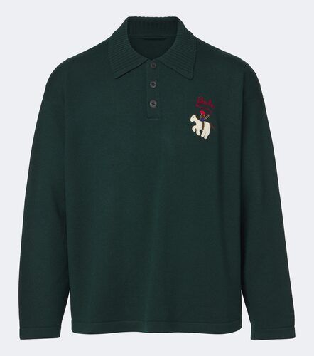 Patch-applique wool polo sweater - Bode - Modalova