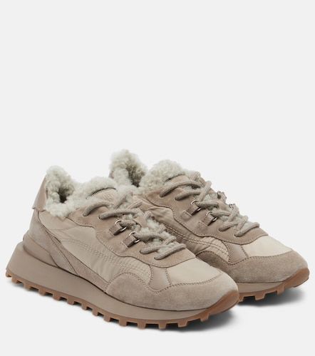 Sneakers con shearling - Brunello Cucinelli - Modalova