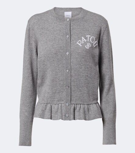 Cárdigan de lana y cachemir con logo en jacquard - Patou - Modalova