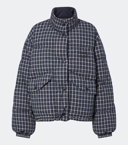 Chaqueta de plumas reversible de algodón a cuadros - Miu Miu - Modalova