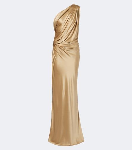 One-shoulder draped silk satin gown - The Sei - Modalova