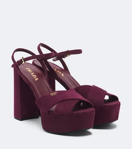 Prada Suede platform sandals - Prada - Modalova